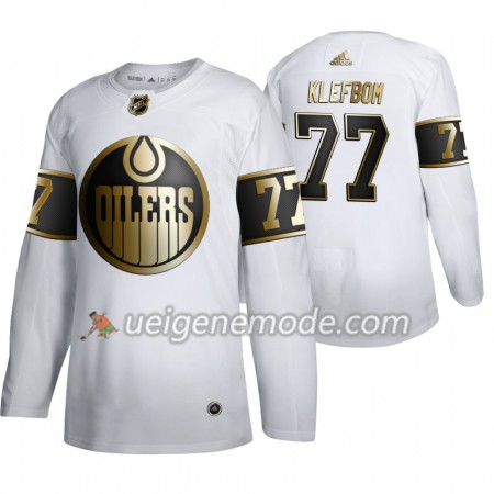 Herren Eishockey Edmonton Oilers Trikot Oscar Klefbom 77 Adidas 2019-2020 Golden Edition Weiß Authentic